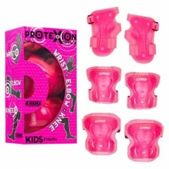 Best Sale 👍 Crazy Skates Kids Protexion Tri-Pack | Knee, Wrist & Elbow Pink 👏