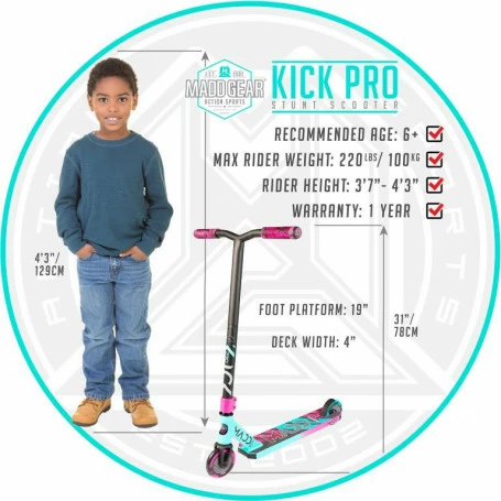 Discount π Madd Gear Kick Pro Teal/Pink β¨ - Image 2