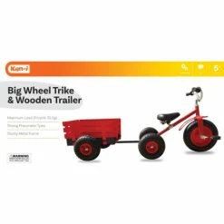 Budget 🤩 Kan-i Red Large Trike And Wood Wagon 🔥