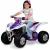 Best Sale 🥰 Yamaha Raptor ATV Ride On White-Pink 12 Volt 🔥
