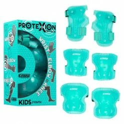Brand new 🛒 Crazy Skates Kids Protexion Tri-Pack | Knee, Wrist & Elbow Teal 👍