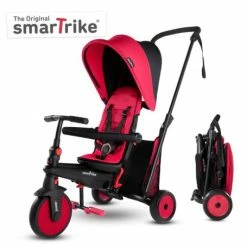 Hot Sale 😍 SmarTrike STR3 Plus Red Folding Stroller Certified Trike 😀